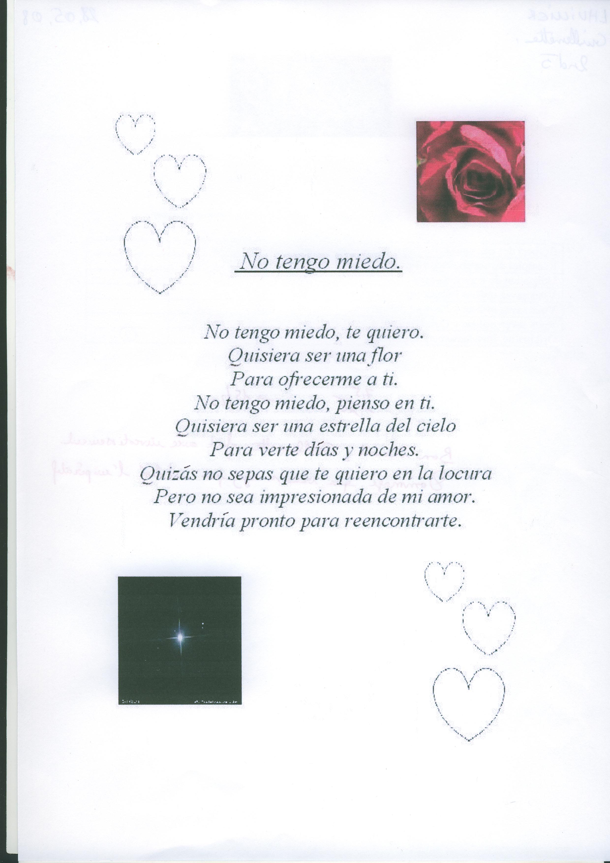 lettre d amour espagnol